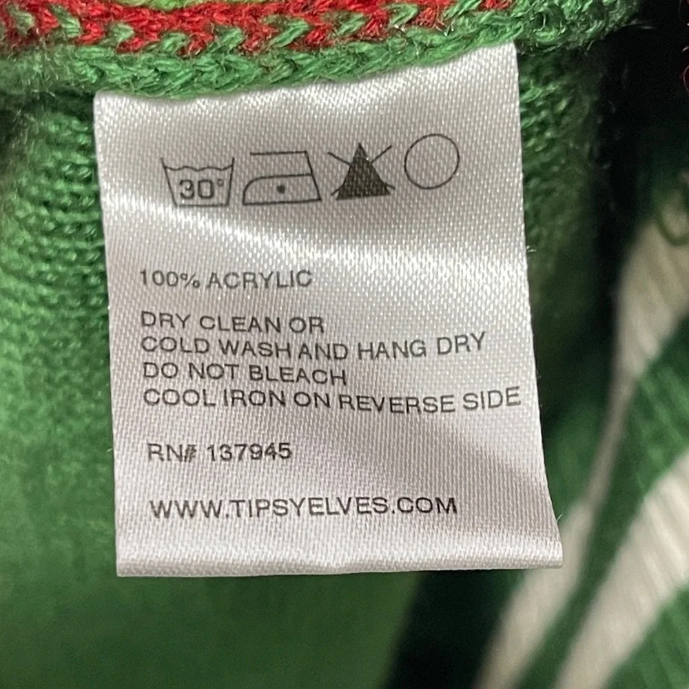 Tipsy Elves Gingerbread Nightmare Green Pullover Sweater Ugly Christmas Sweater